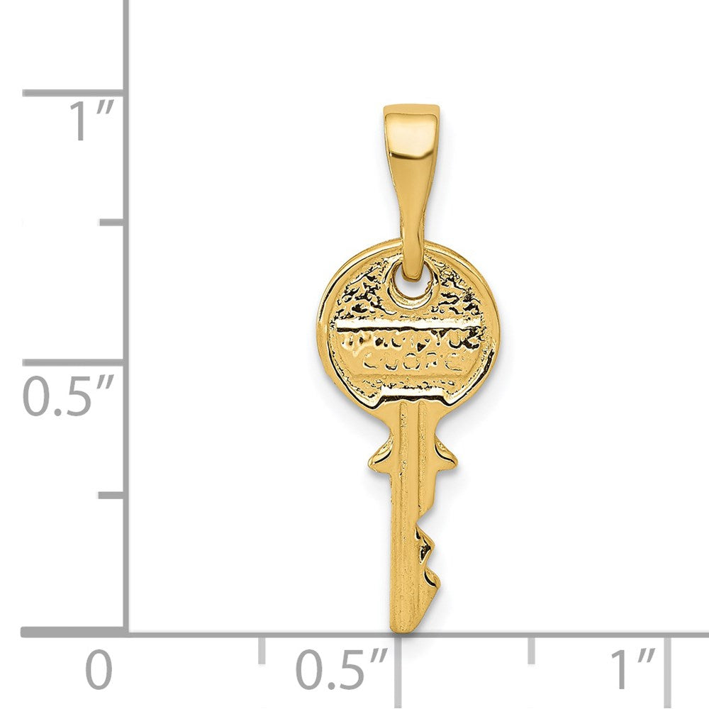 14K Polished Key Charm