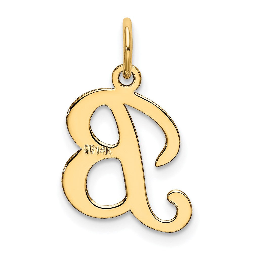 14KY Script Letter B Initial Charm