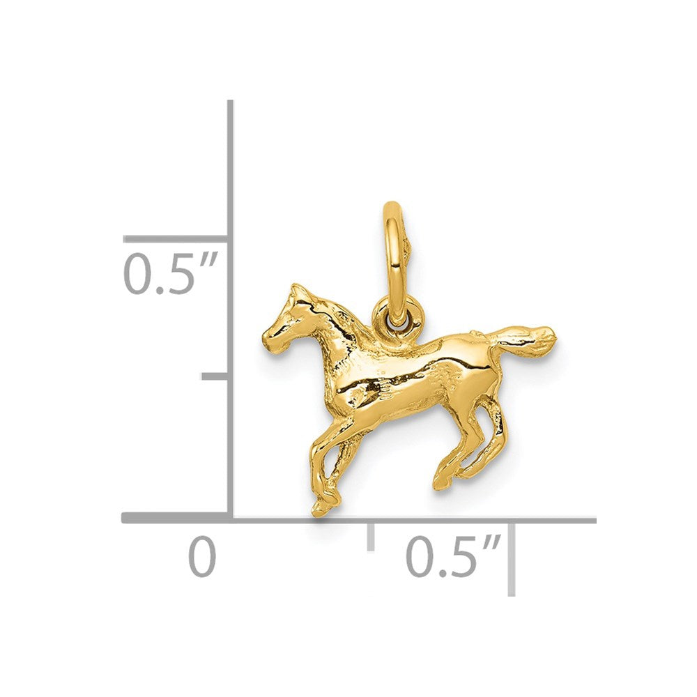 14k Polished Horse Charm