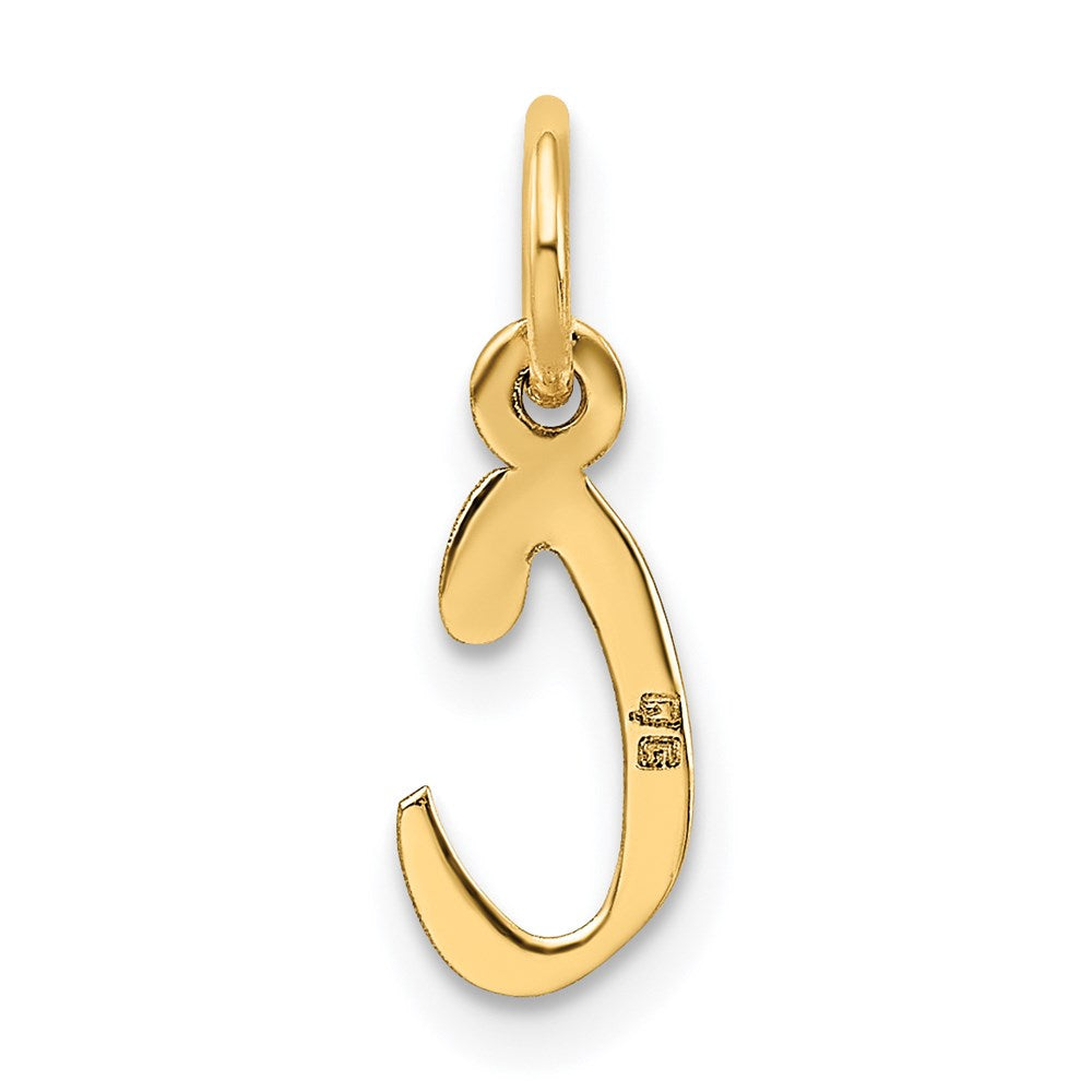 14k Small Slanted Block Letter C Initial Charm