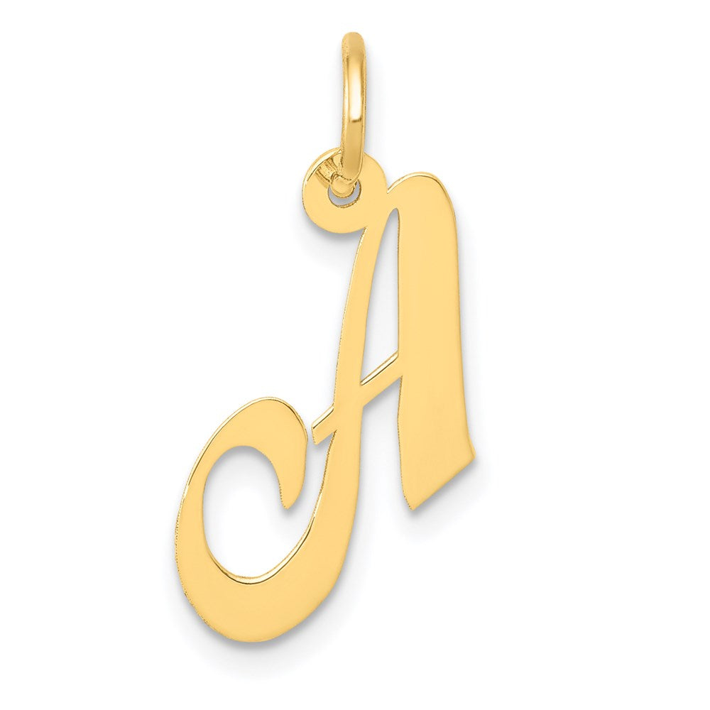 14K Small Fancy Script Letter A Initial Charm