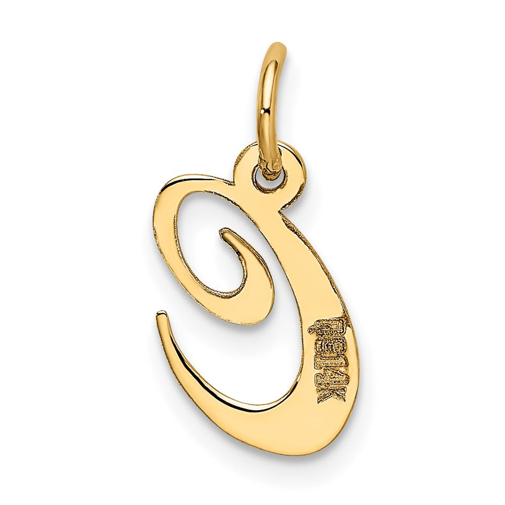 14K Small Fancy Script Letter C Initial Charm