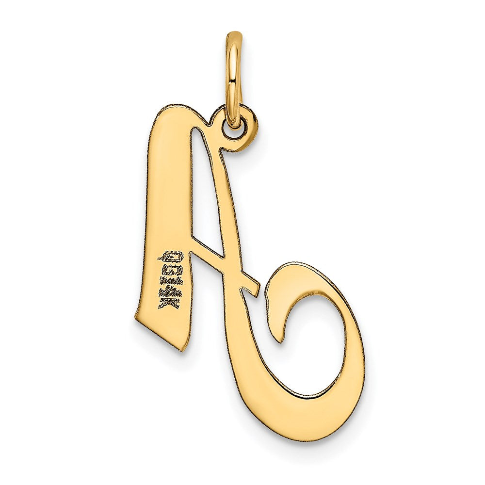 14K Medium Fancy Script Letter A Initial Charm