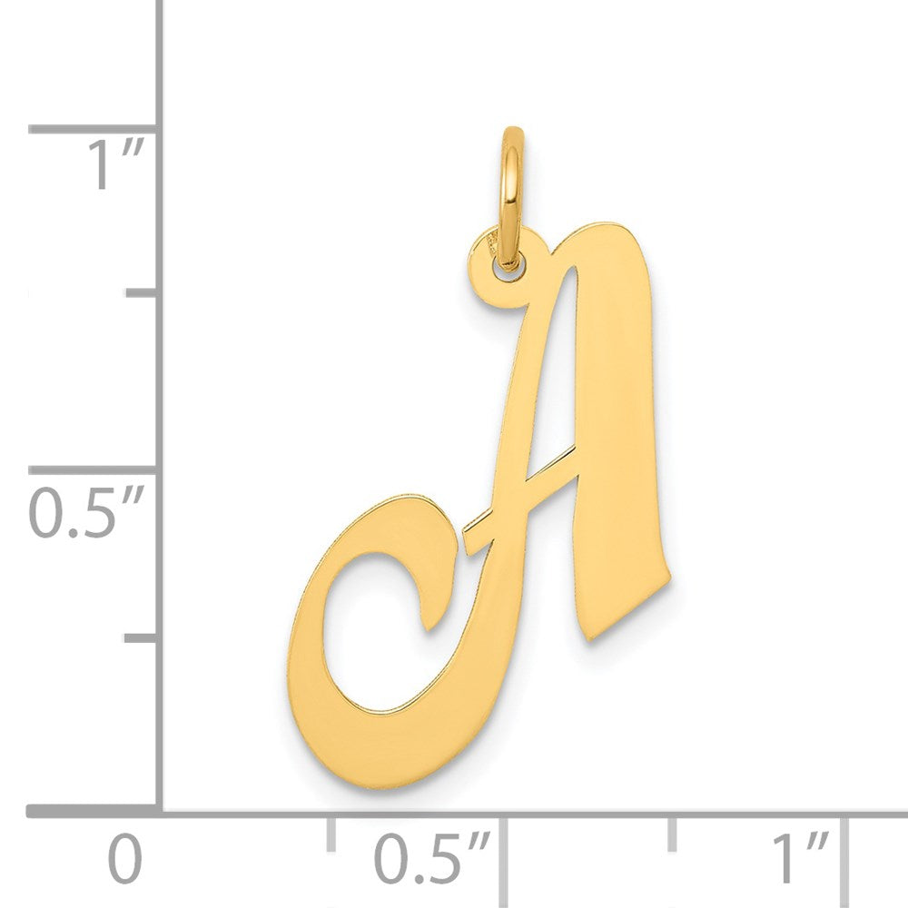 14K Medium Fancy Script Letter A Initial Charm