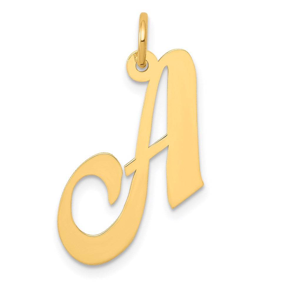 14K Medium Fancy Script Letter A Initial Charm