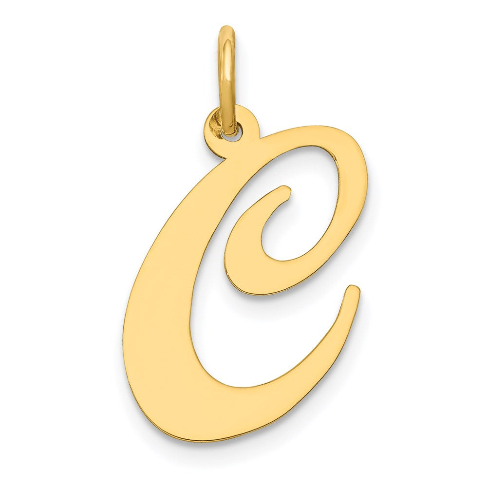 14k Large Fancy Script Letter C Initial Charm