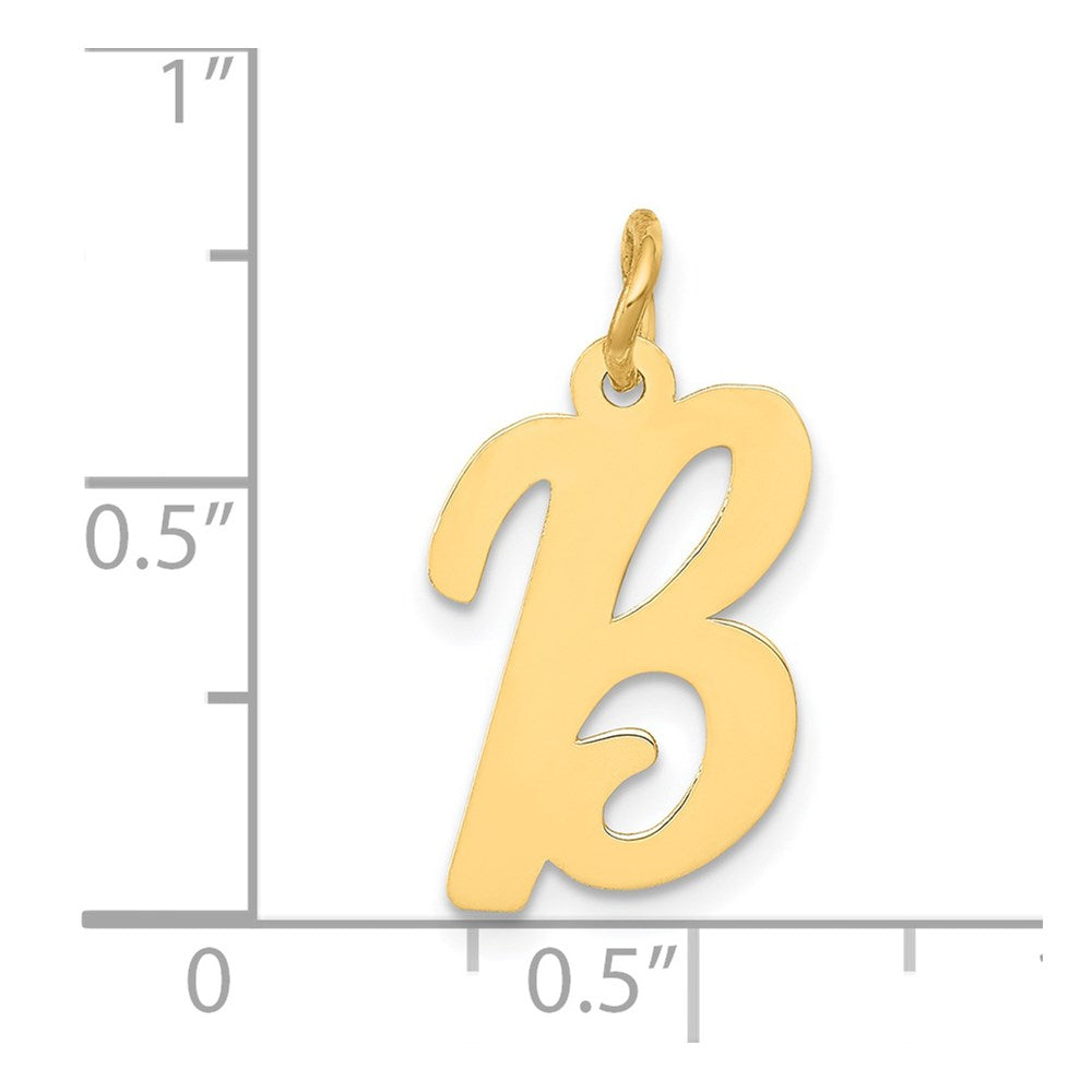 14k Medium Script Letter B Initial Charm