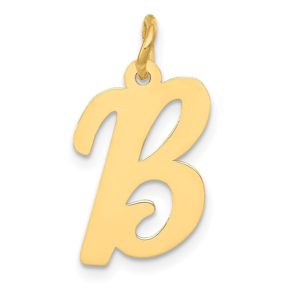 14k Medium Script Letter B Initial Charm