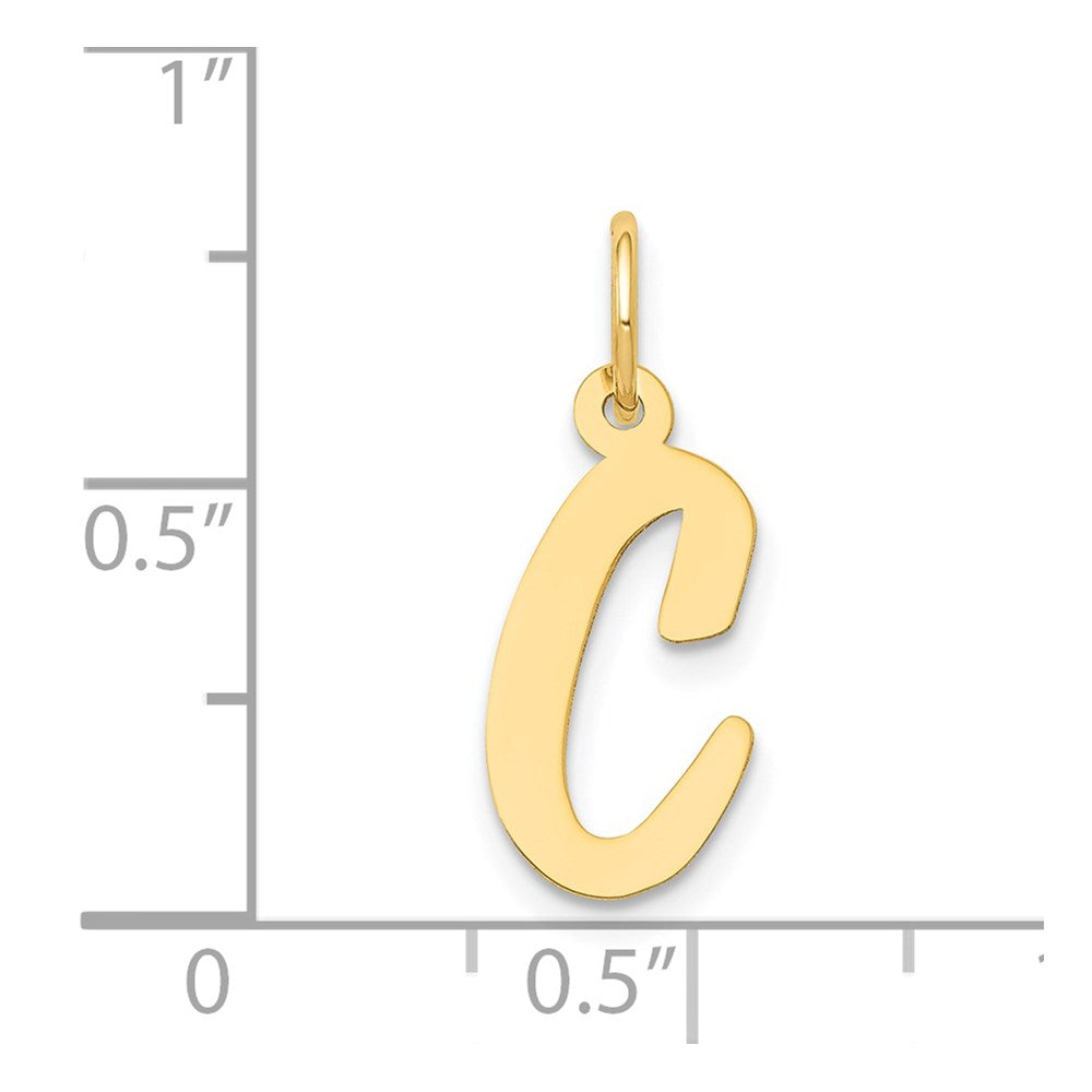 14k Medium Script Letter C Initial Charm