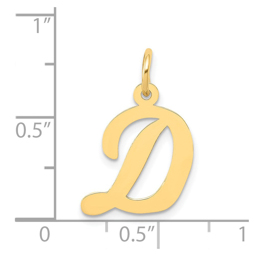 14k Medium Script Letter D Initial Charm