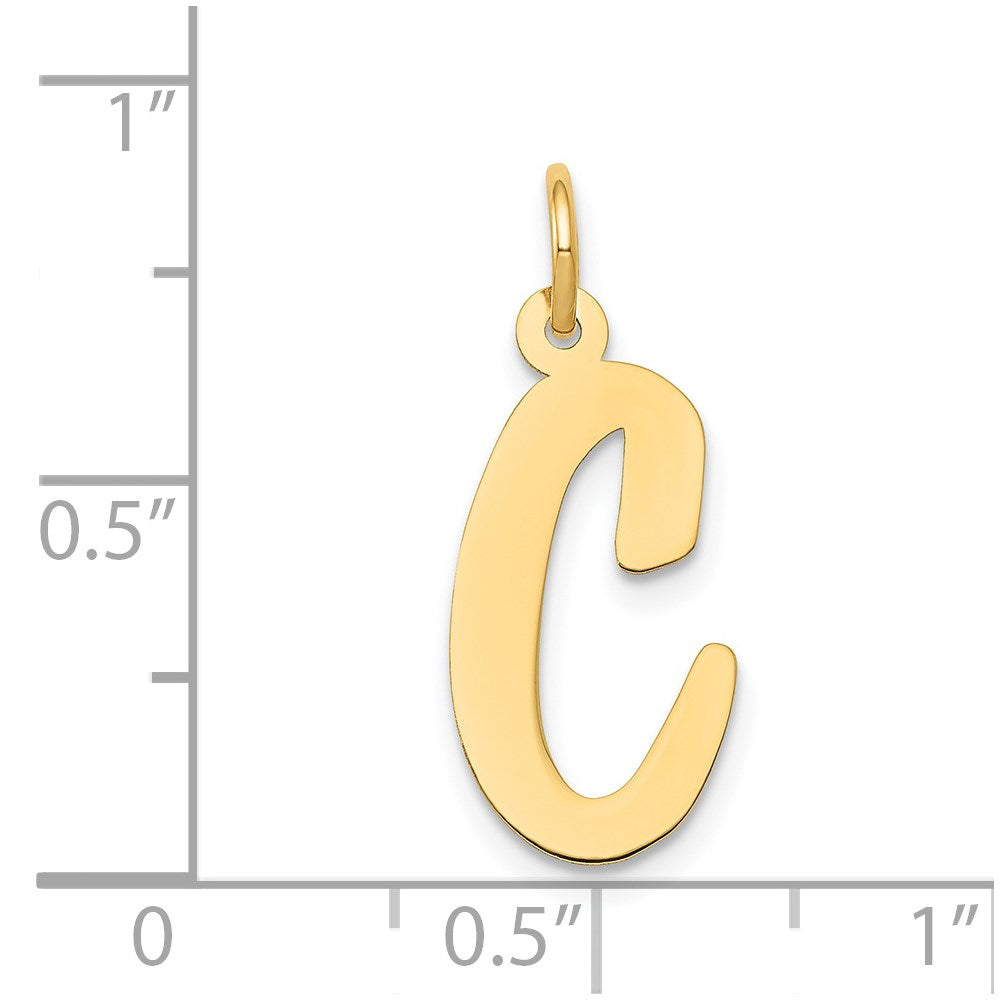 14k Large Script Letter C Initial Charm