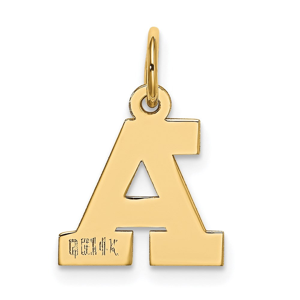 14k Small Block Letter A Initial Charm