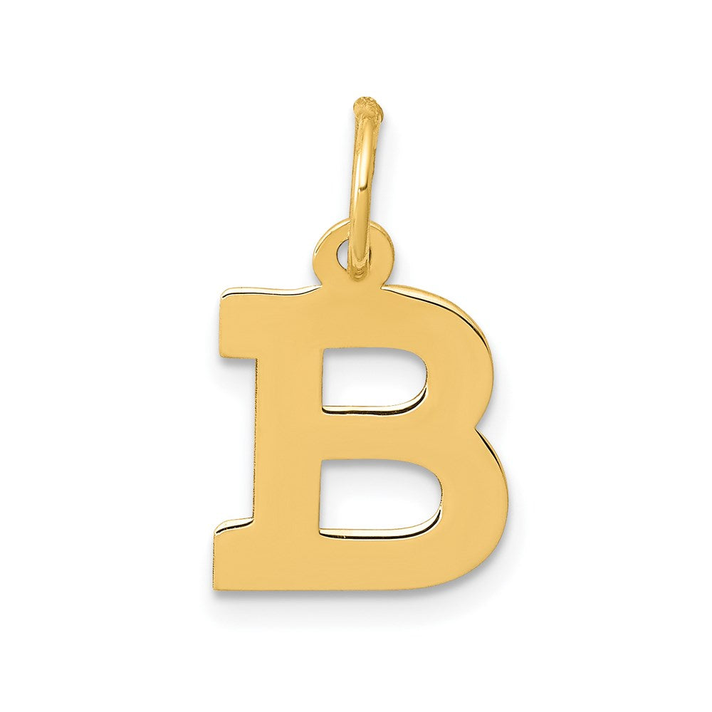 14k Small Block Letter B Initial Charm