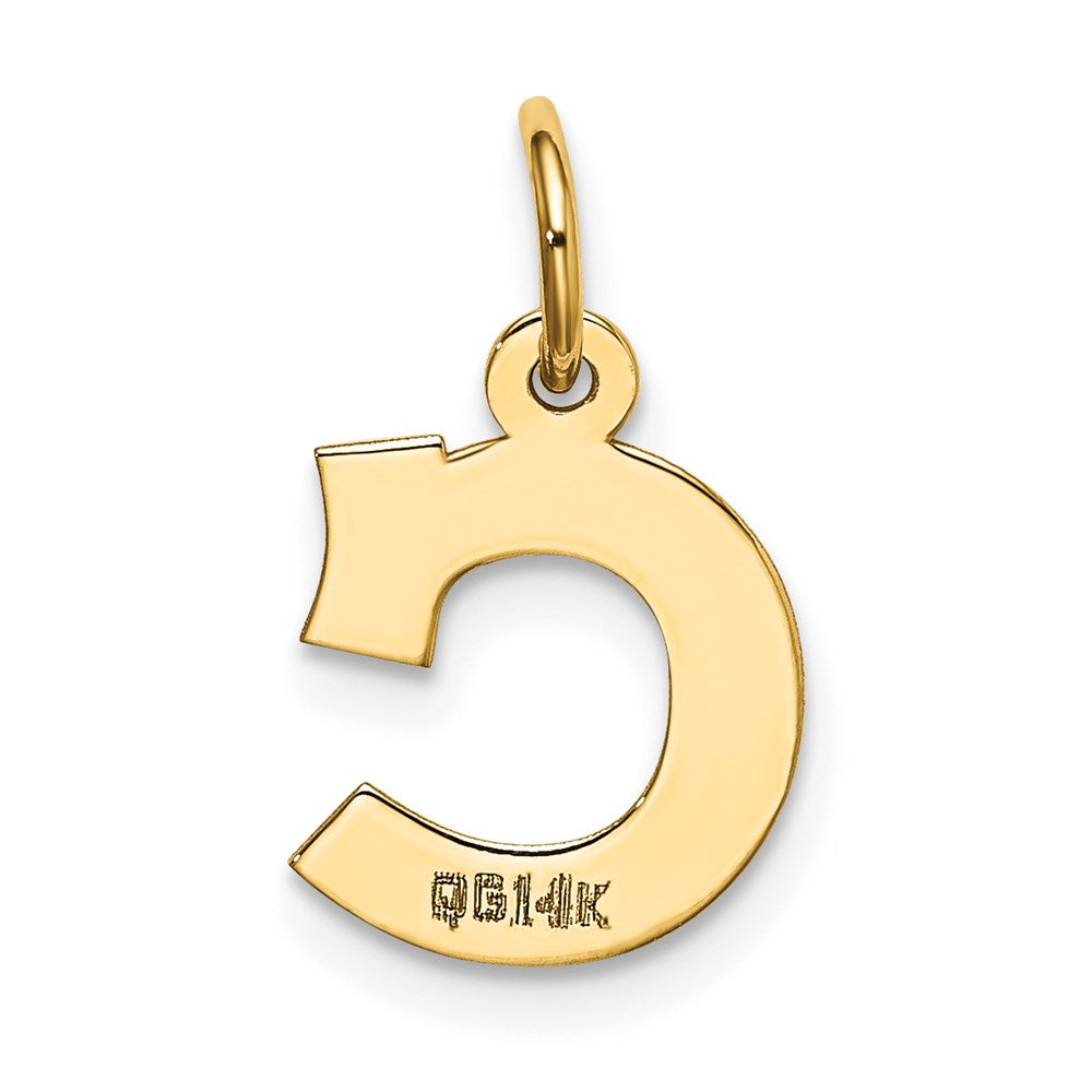 14k Small Block Letter C Initial Charm