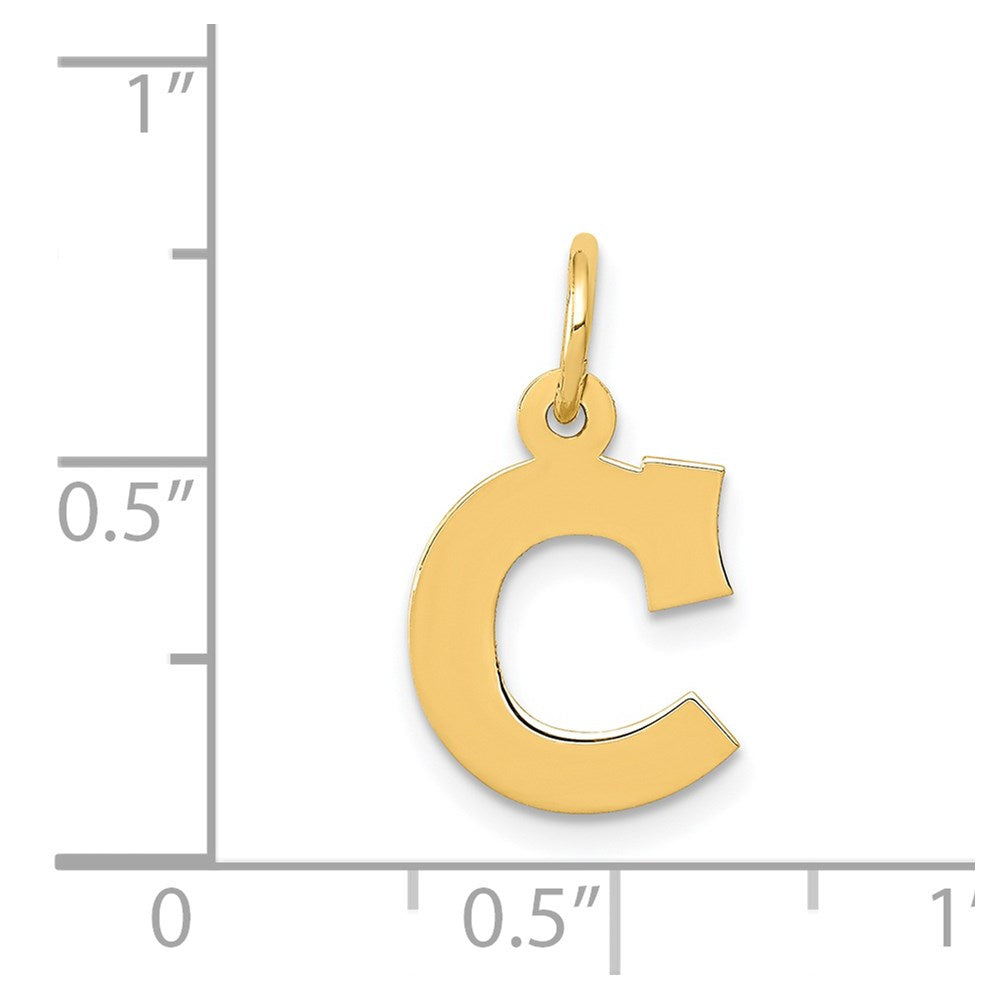 14k Small Block Letter C Initial Charm