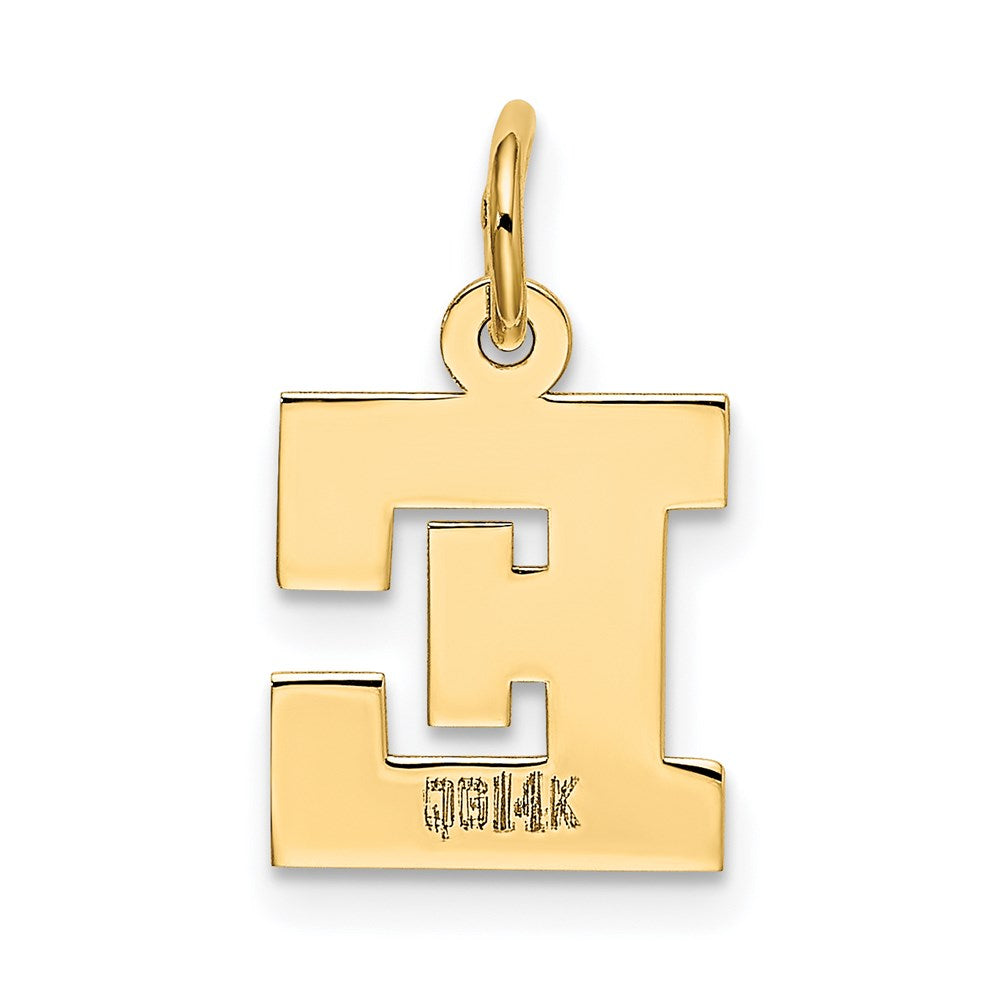 14k Small Block Letter E Initial Charm