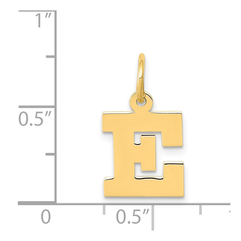 14k Small Block Letter E Initial Charm