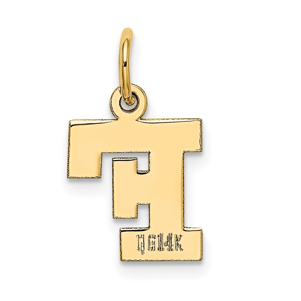 14k Small Block Letter F Initial Charm