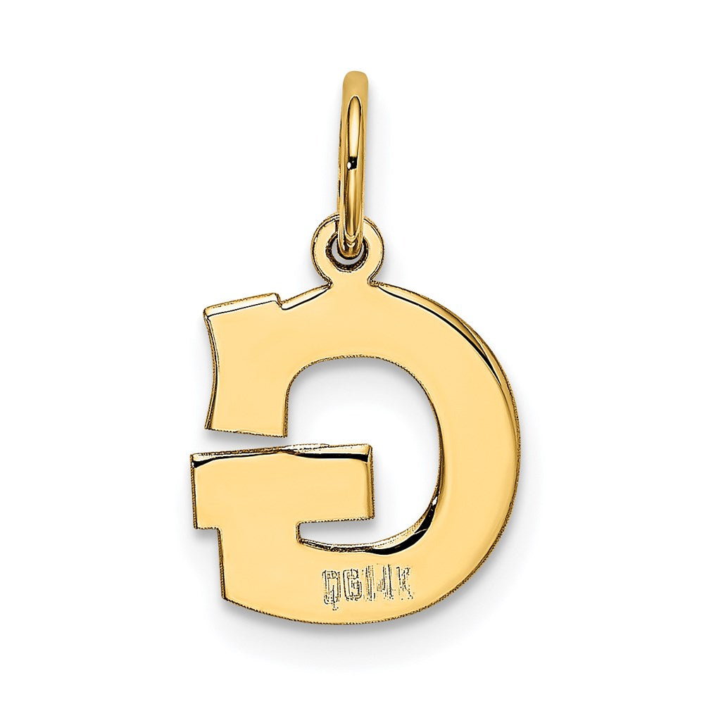 14k Small Block Letter G Initial Charm