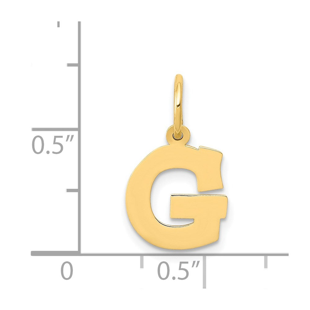 14k Small Block Letter G Initial Charm