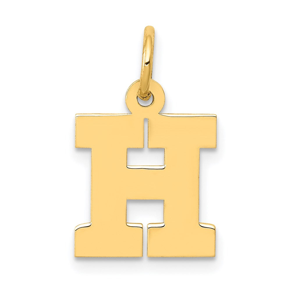 14k Small Block Letter H Initial Charm