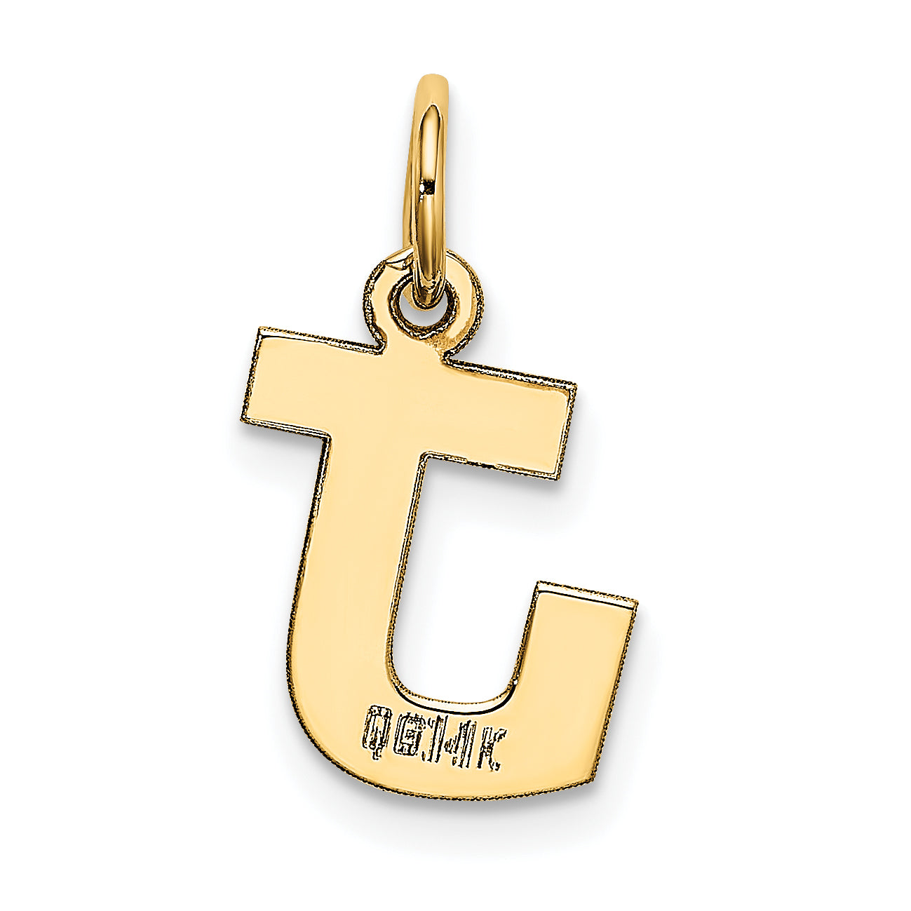 14k Small Block Initial J Charm YC664J