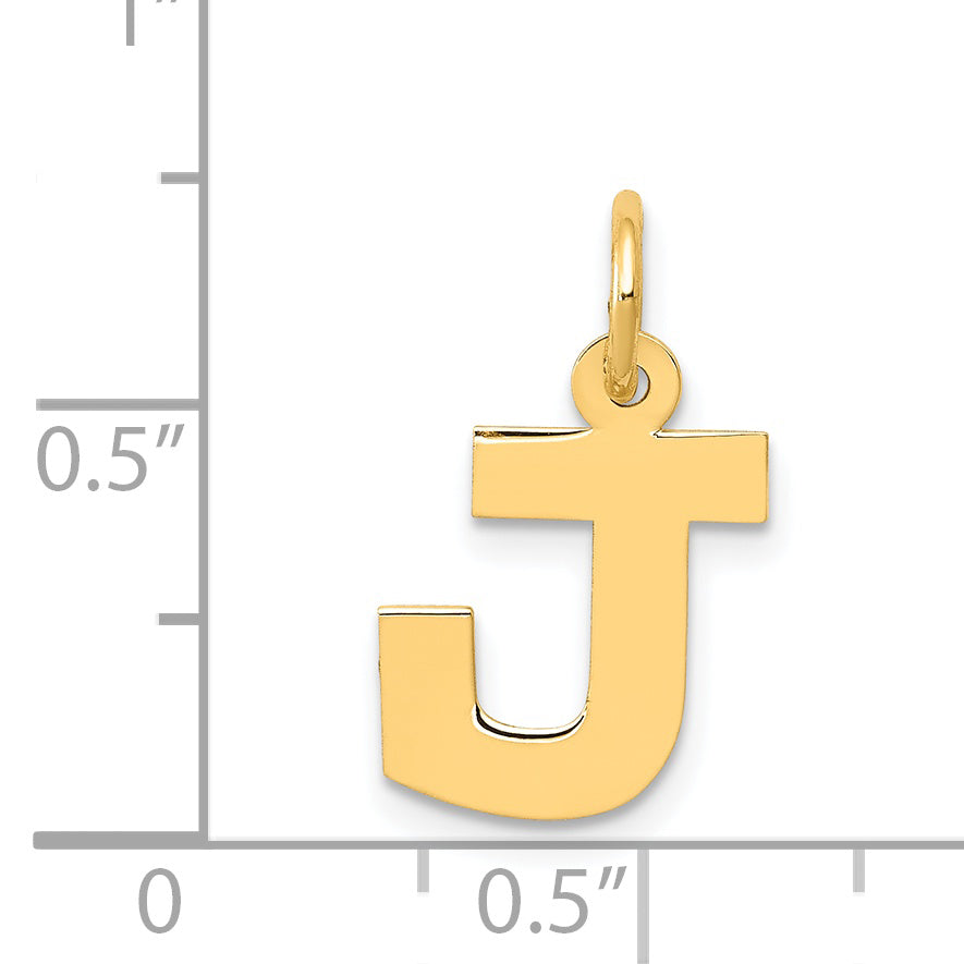 14k Small Block Initial J Charm YC664J