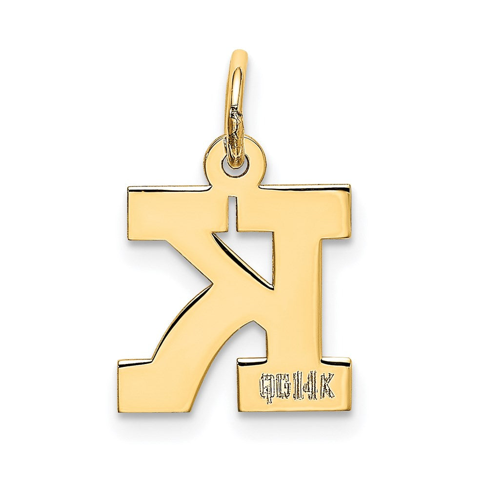 14k Small Block Letter K Initial Charm