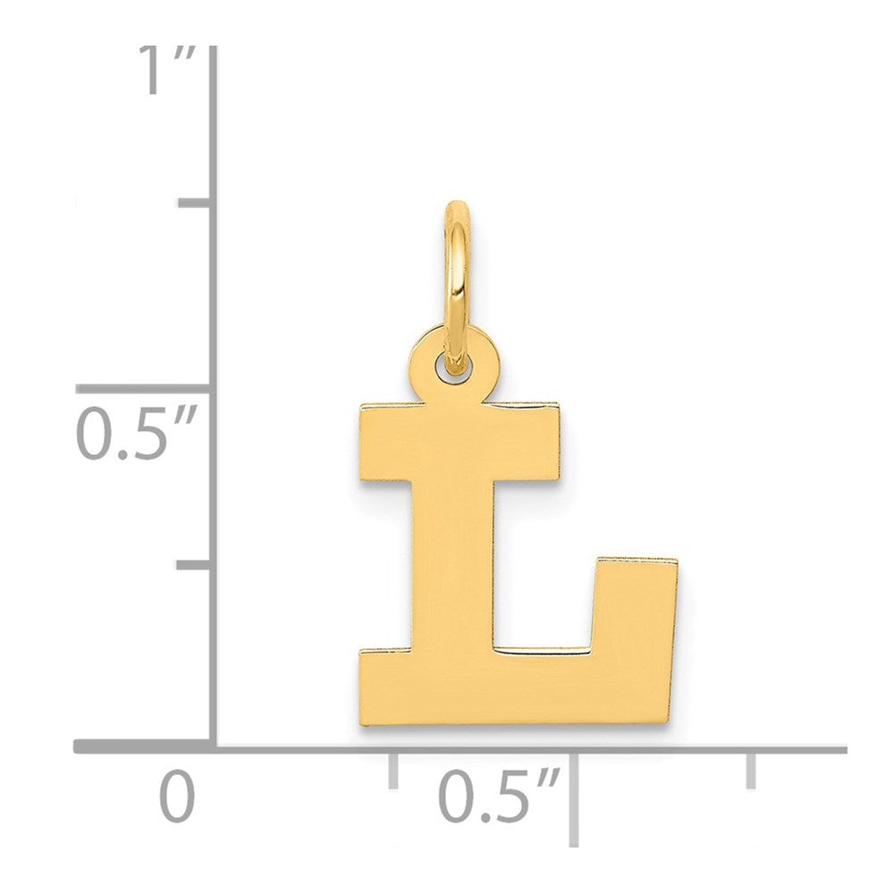 14k Small Block Letter L Initial Charm