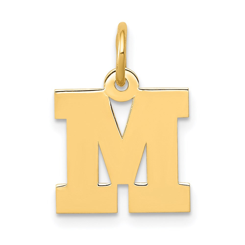 14k Small Block Letter M Initial Charm