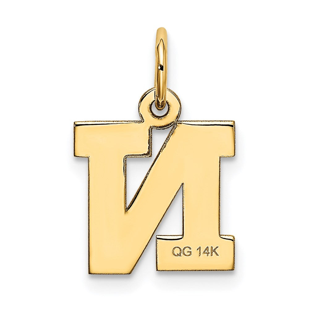 14k Small Block Letter N Initial Charm