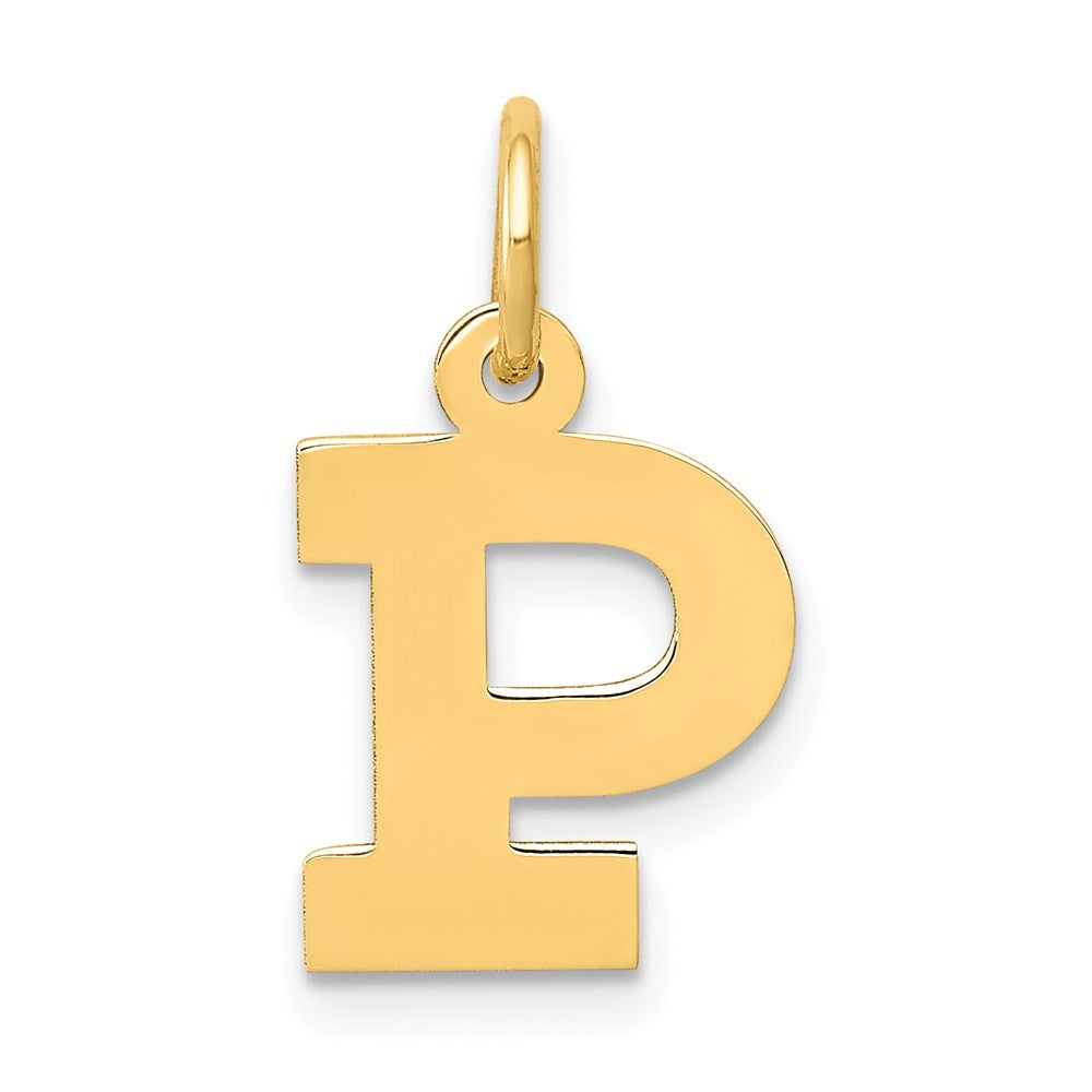 14k Small Block Letter P Initial Charm