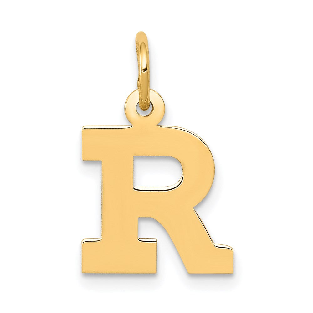 14k Small Block Letter R Initial Charm