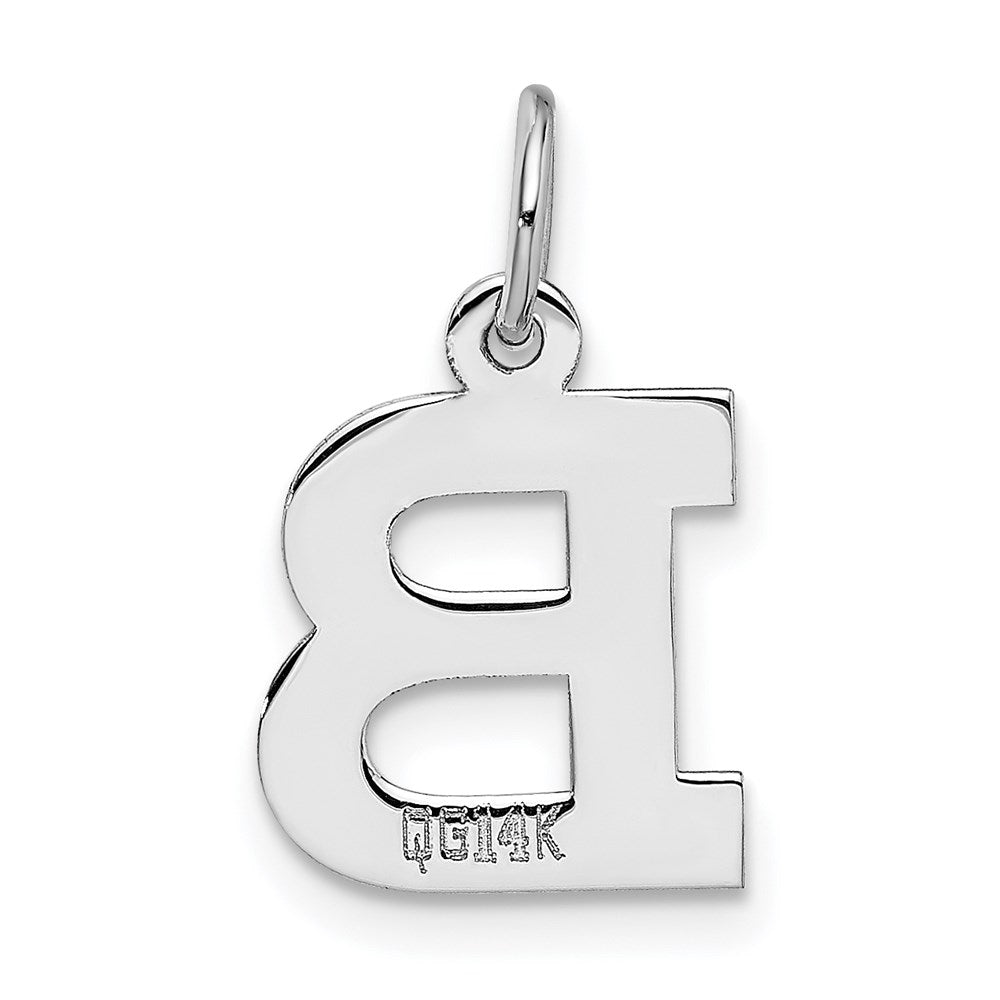 14KW Small Block Letter B Initial Charm