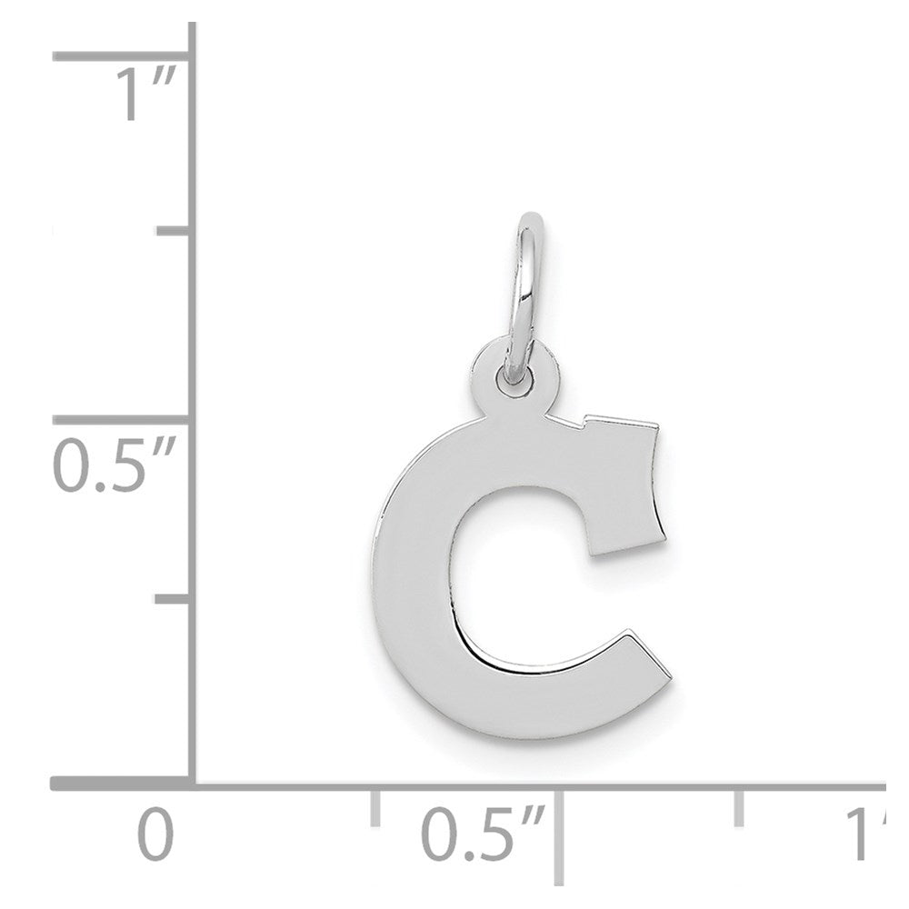 14KW Small Block Letter C Initial Charm