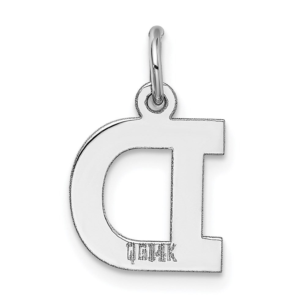 14KW Small Block Letter D Initial Charm