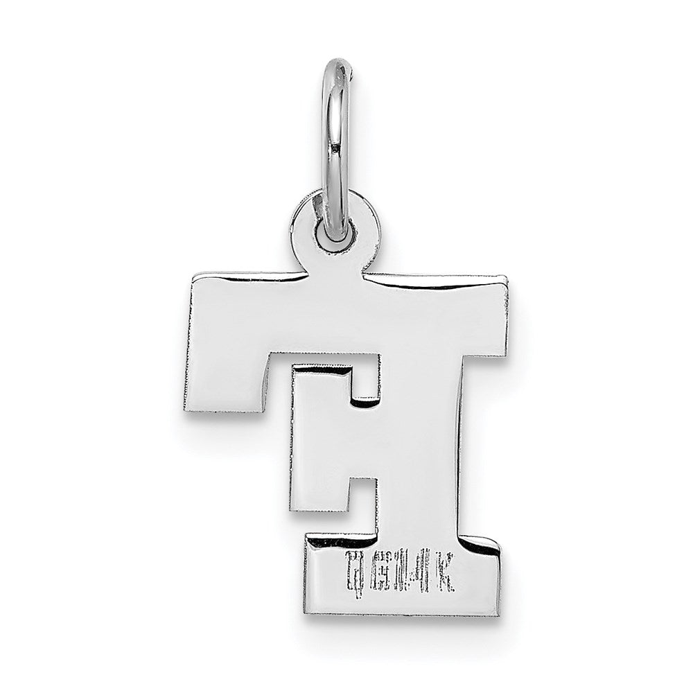 14KW Small Block Letter F Initial Charm