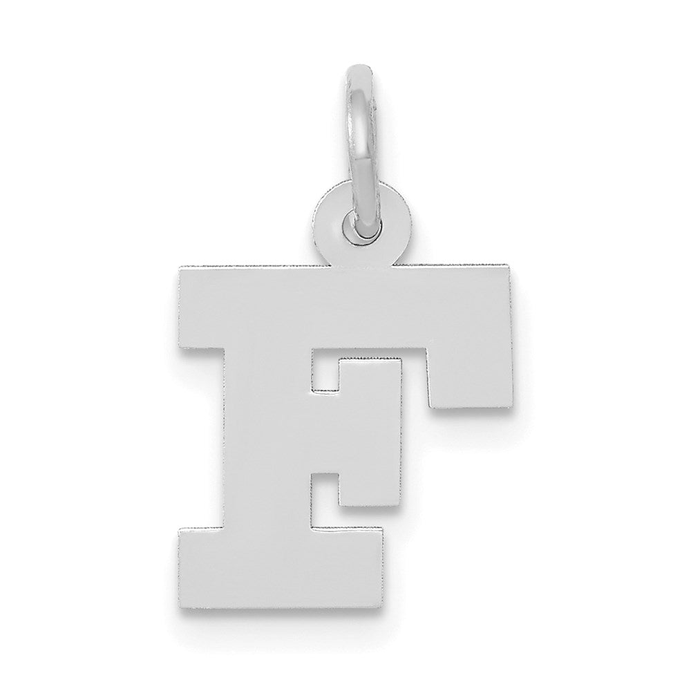 14KW Small Block Letter F Initial Charm