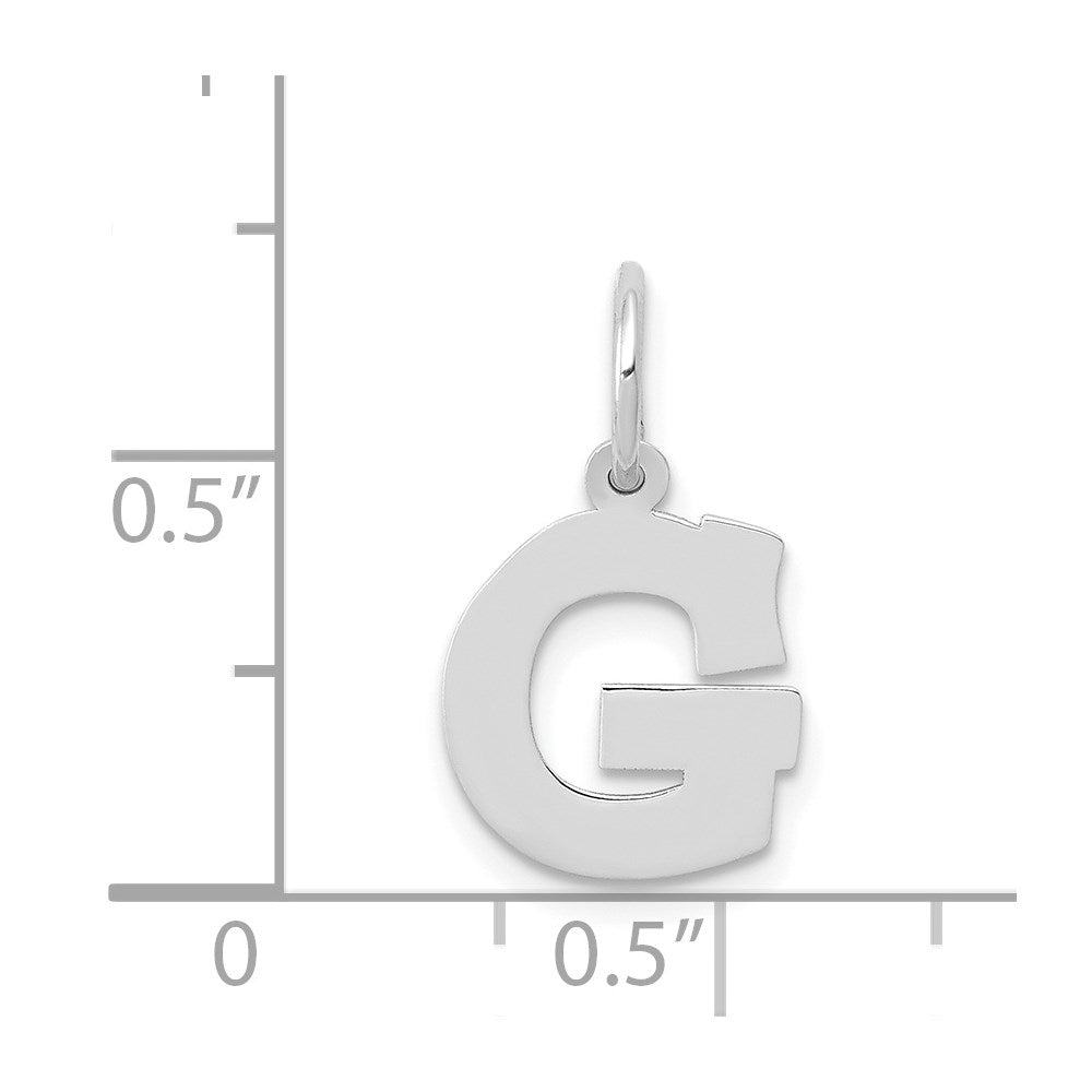 14KW Small Block Letter G Initial Charm