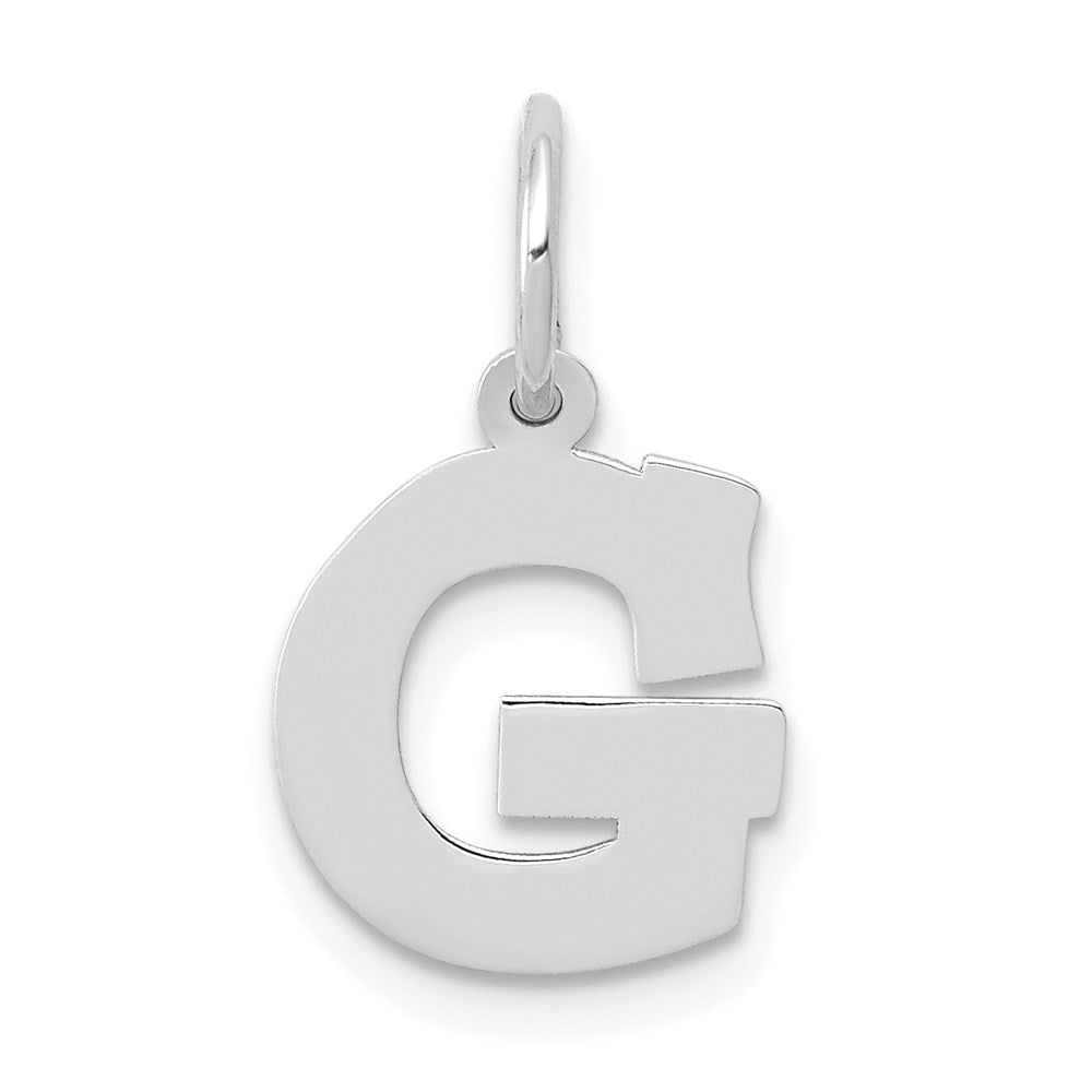 14KW Small Block Letter G Initial Charm