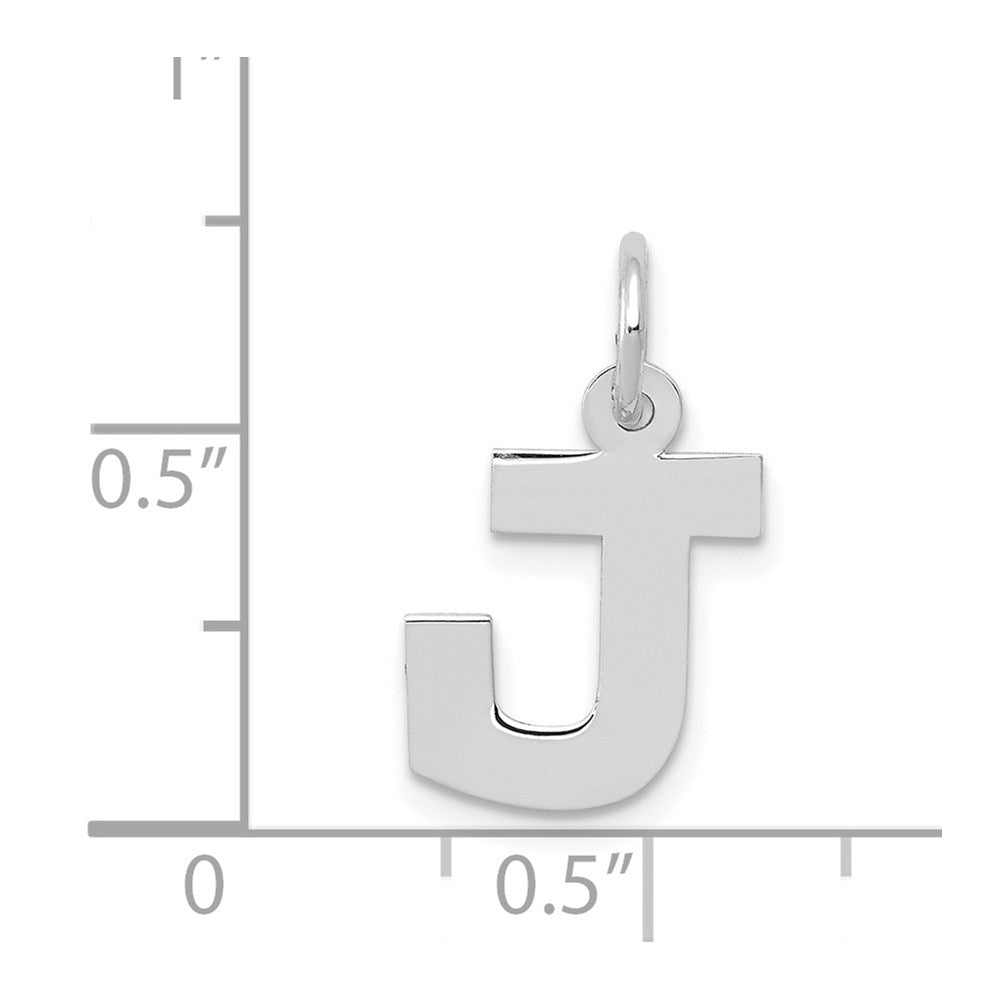 14KW Small Block Letter J Initial Charm