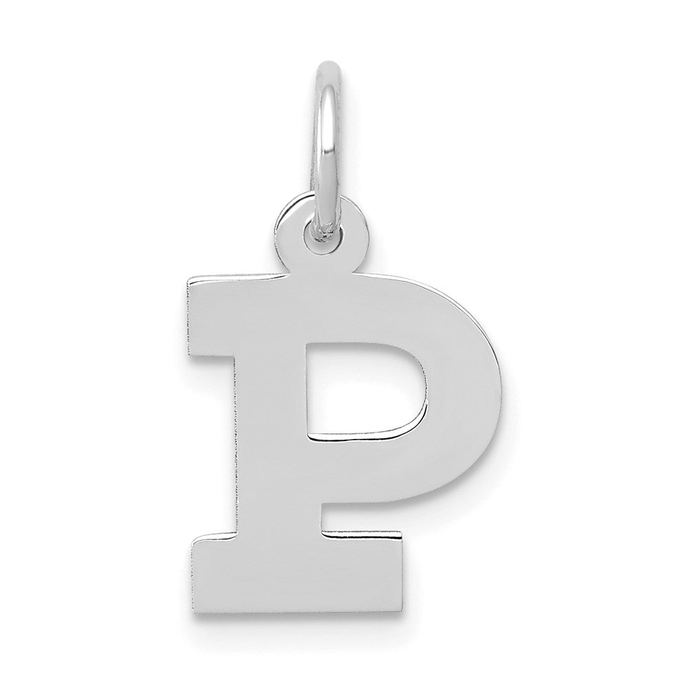 14KW Small Block Letter P Initial Charm