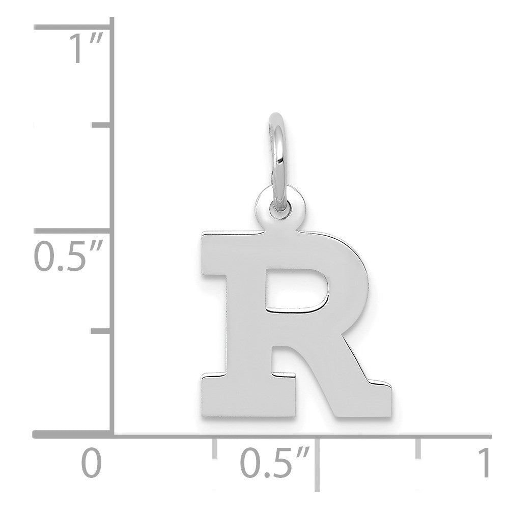 14KW Small Block Letter R Initial Charm