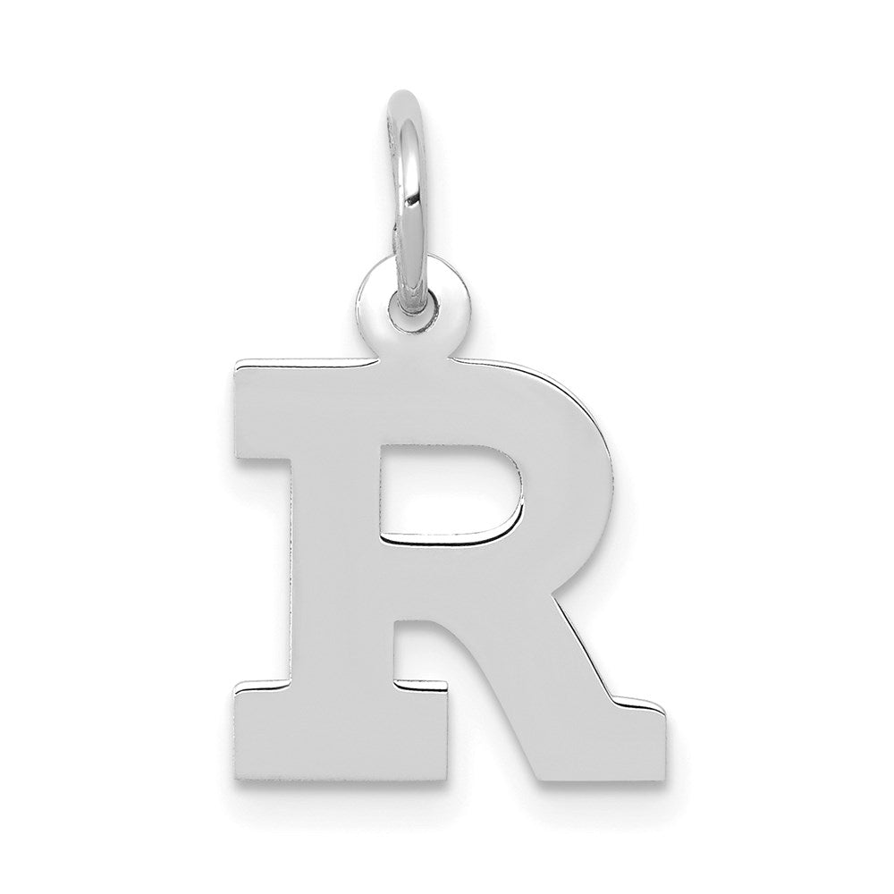 14KW Small Block Letter R Initial Charm