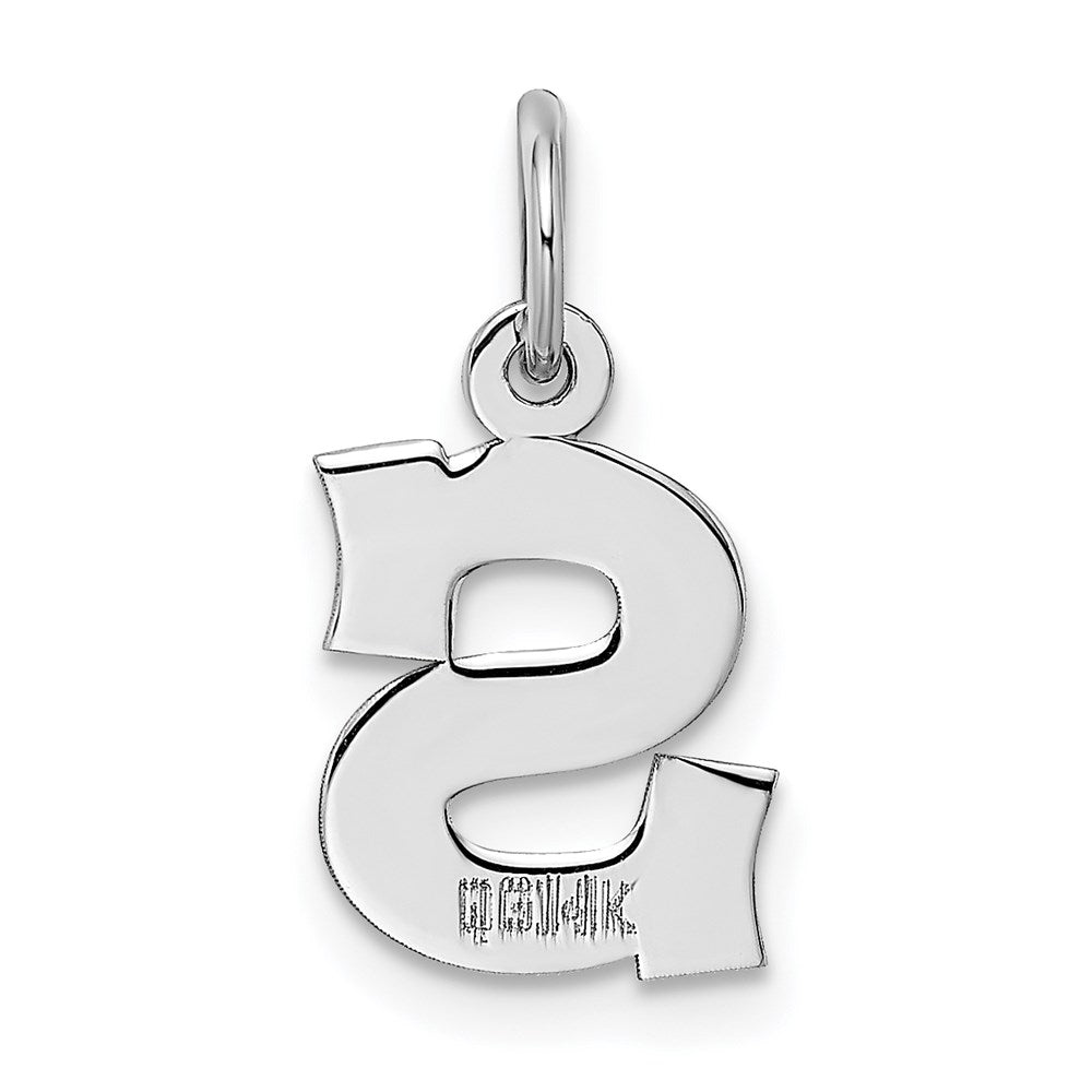 14KW Small Block Letter S Initial Charm