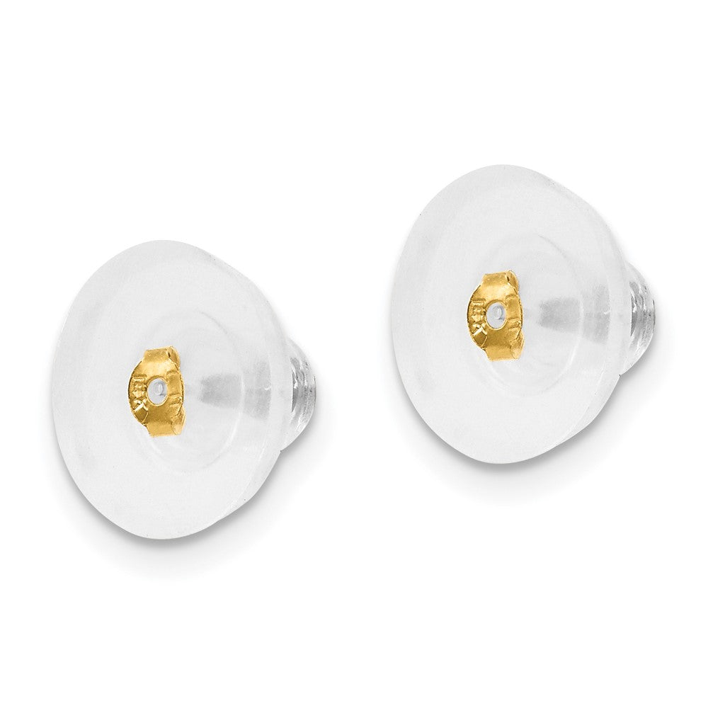 Silicone Sliders 14K YG Disk 1 Pair