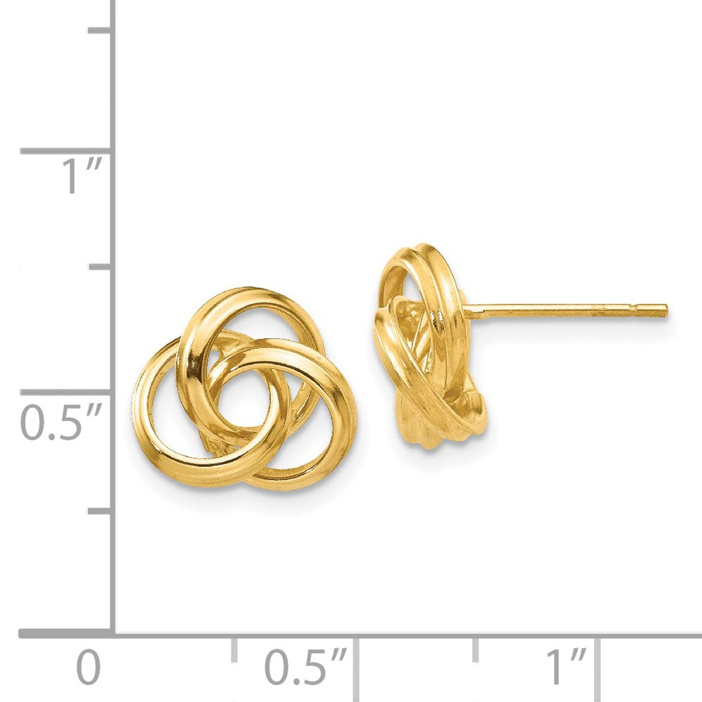 14k Polished Love Knot Post Earrings