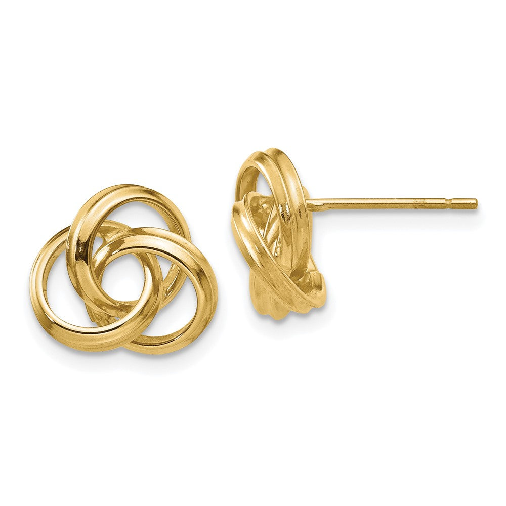 14k Polished Love Knot Post Earrings