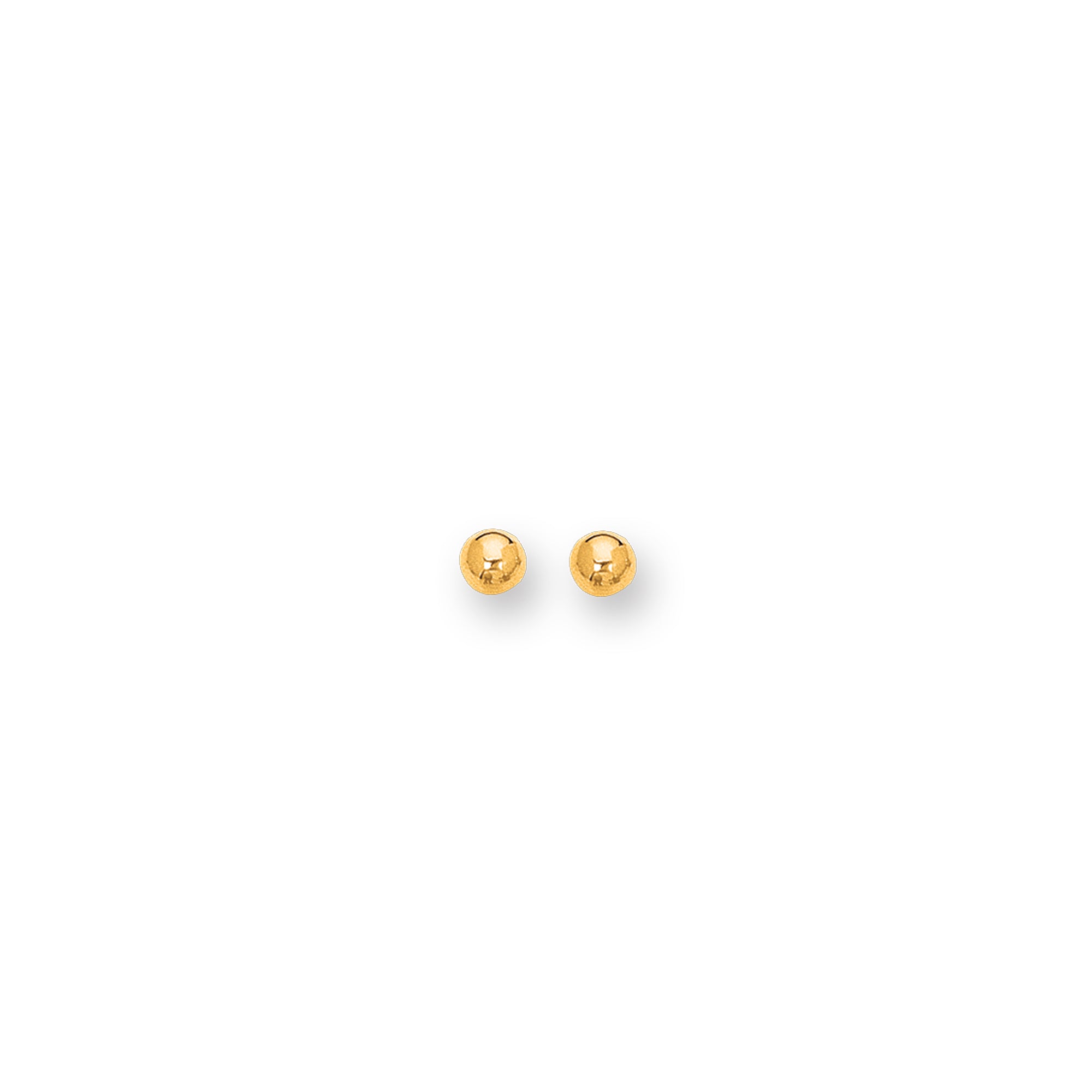 10K Yellow Gold Polished 6mm Ball Stud Earring