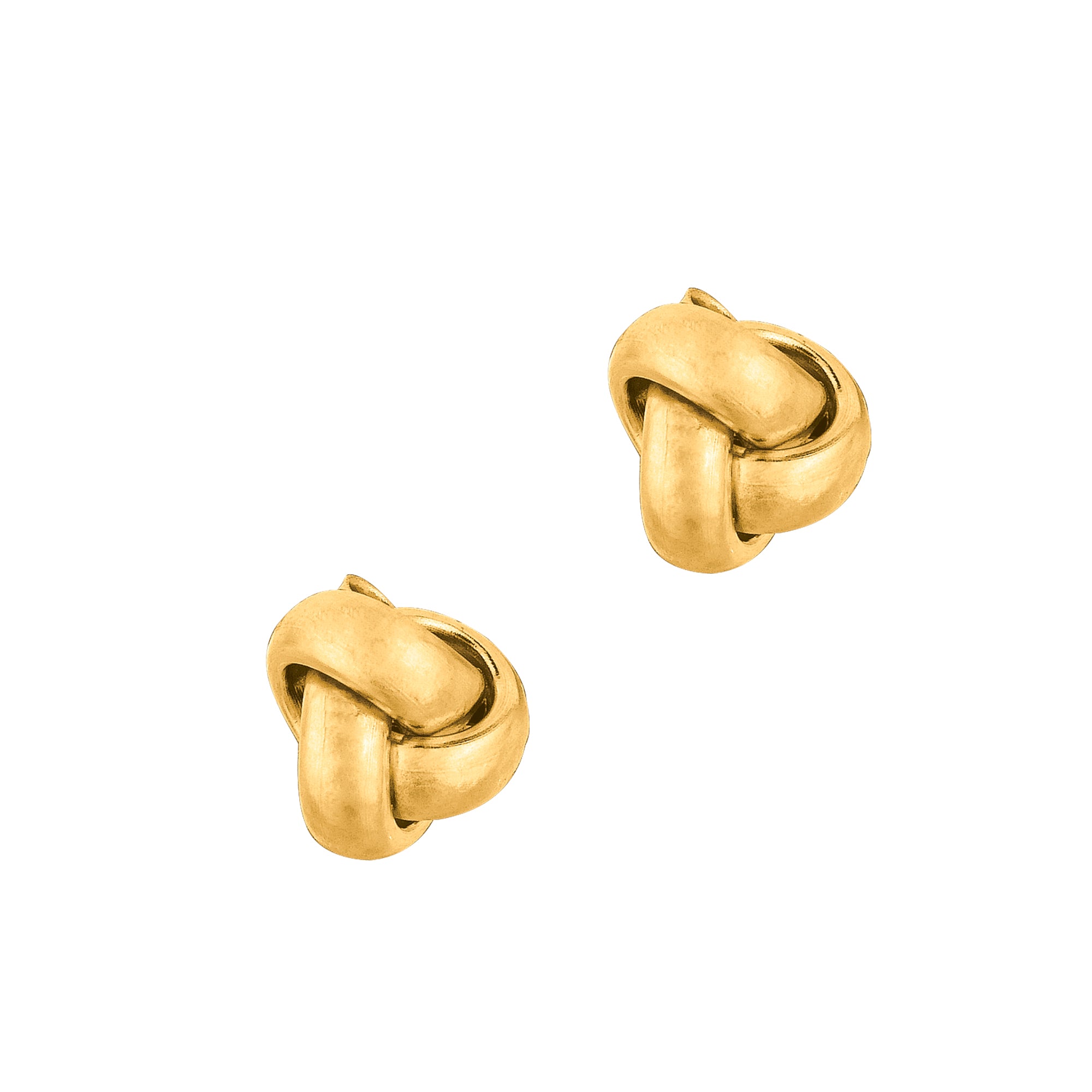 10K Yellow Gold Polished Love Knot Stud Earring